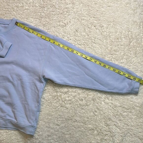 Madewell (re)Sourced Cotten Swing Crewneck in Baby Blue in Size Large - Picture 7 of 9